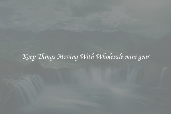 Keep Things Moving With Wholesale mini gear