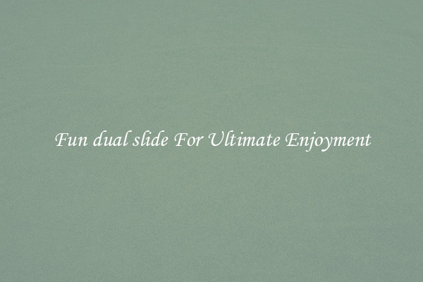 Fun dual slide For Ultimate Enjoyment