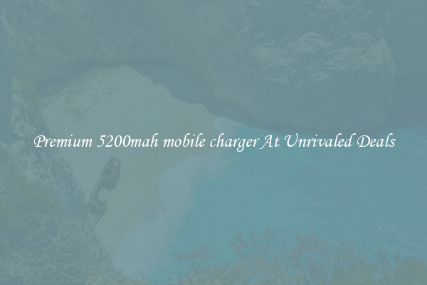 Premium 5200mah mobile charger At Unrivaled Deals