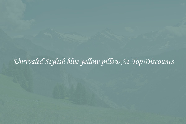 Unrivaled Stylish blue yellow pillow At Top Discounts