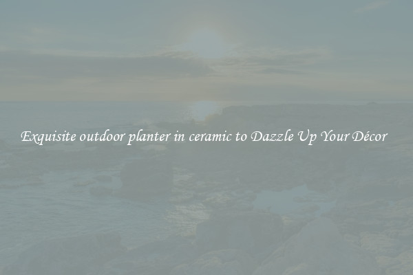 Exquisite outdoor planter in ceramic to Dazzle Up Your Décor  