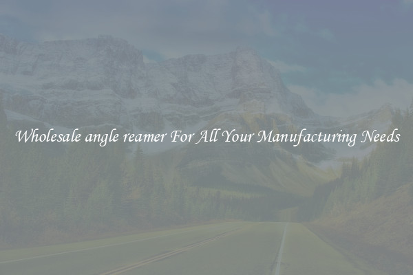 Wholesale angle reamer For All Your Manufacturing Needs