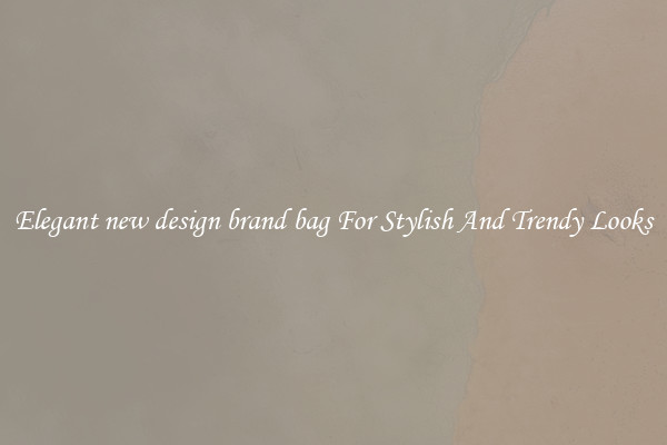 Elegant new design brand bag For Stylish And Trendy Looks