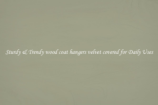 Sturdy & Trendy wood coat hangers velvet covered for Daily Uses