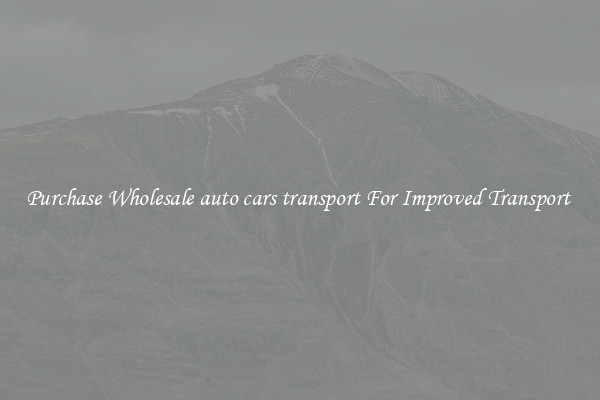 Purchase Wholesale auto cars transport For Improved Transport 