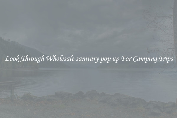 Look Through Wholesale sanitary pop up For Camping Trips