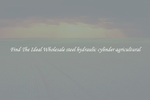 Find The Ideal Wholesale steel hydraulic cylinder agricultural