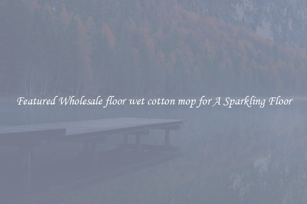 Featured Wholesale floor wet cotton mop for A Sparkling Floor