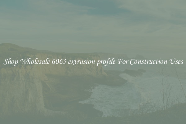 Shop Wholesale 6063 extrusion profile For Construction Uses