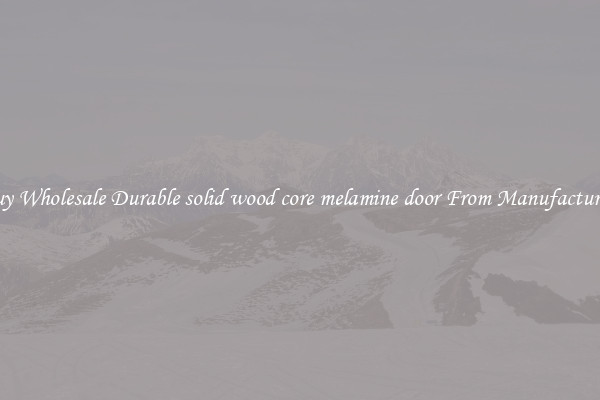 Buy Wholesale Durable solid wood core melamine door From Manufacturers
