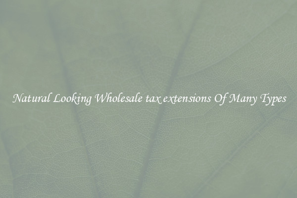 Natural Looking Wholesale tax extensions Of Many Types